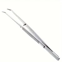 1pcs / 2pcs Stainless Steel Multi-Purpose Tweezers - Perfect For Nail Art, Dental Crystals & Cotton Picking 2