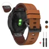 Genuine Leather Watch Strap For Garmin Quatix 8 51/Fenix 8 E 7X 7 6X 6 Band Forerunner 970/Quatix 8 QuickFit 22mm 26mm Bracelet