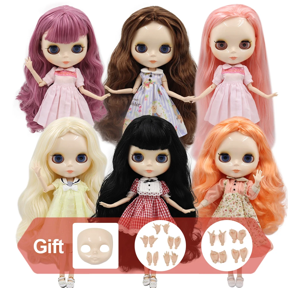 ICY DBS Blyth doll White Skin Glossy face Matte face Joint body with hand set A&B 1/6 bjd suitable diy makeup Special price 3
