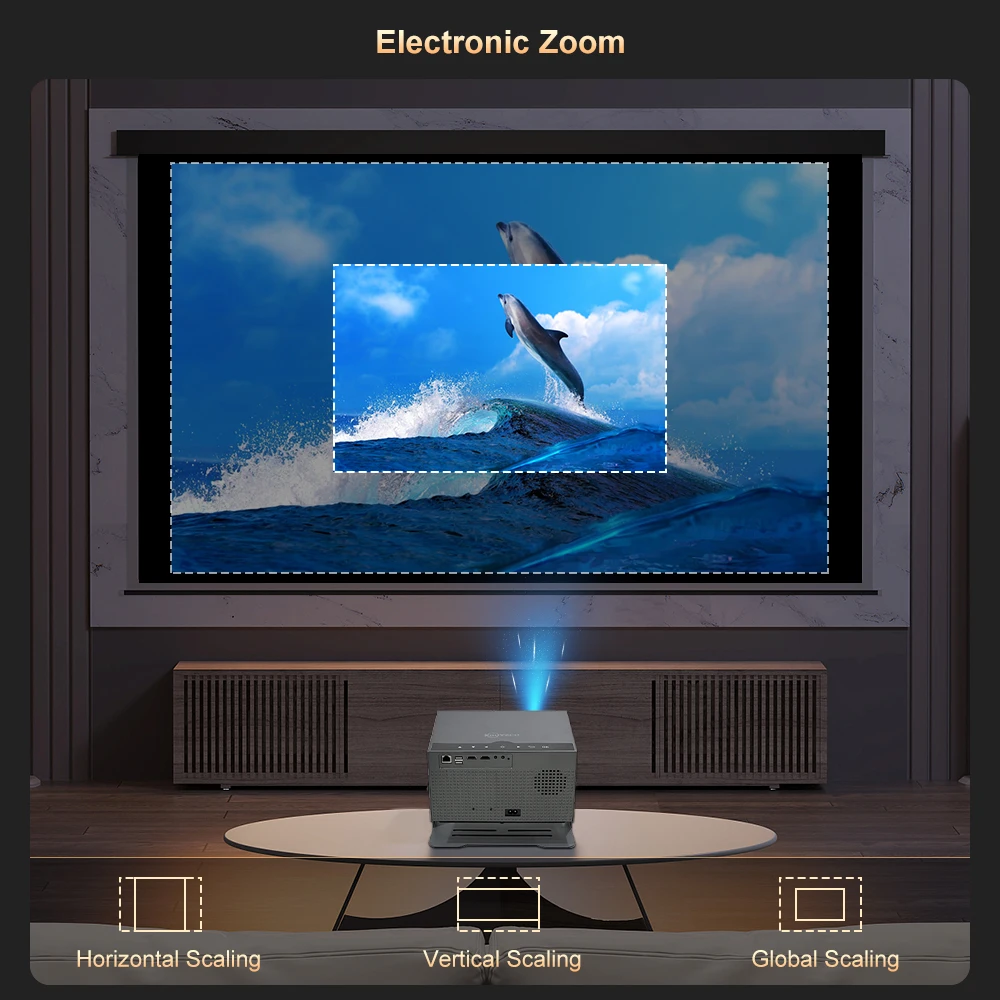 Buyzco YT007 Android 12 Full HD проектор 360 градусов подвес 4K видео ...