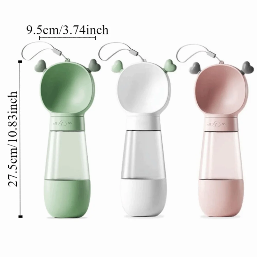 2 in 1 Outdoor Dog Water Bottle Leak-Proof Cloud Shape Pet Feeder Transparent Lightweight Dog Water Dispenser Walking The Dog