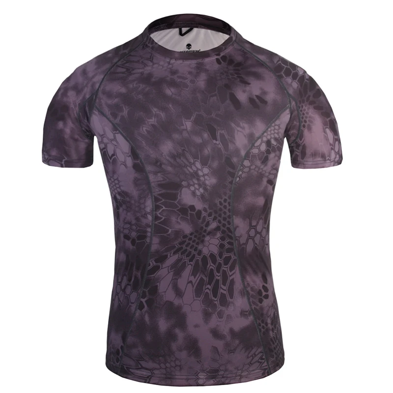 

Emersongear Tactical Skin Tight Base Layer Running Shirts Camouflage Shorts Sleeve Outdoor Sports Sweat-Wicking T-Shirt Daily
