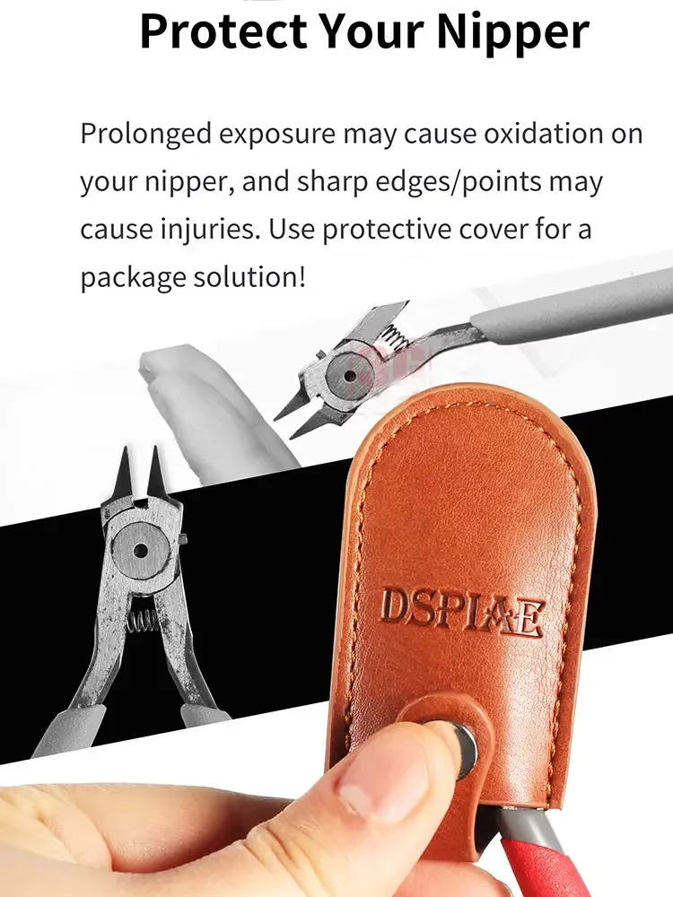 DSPIAE assembled model scissors diagonal pliers storage protective leather case NP series multicolor optional.