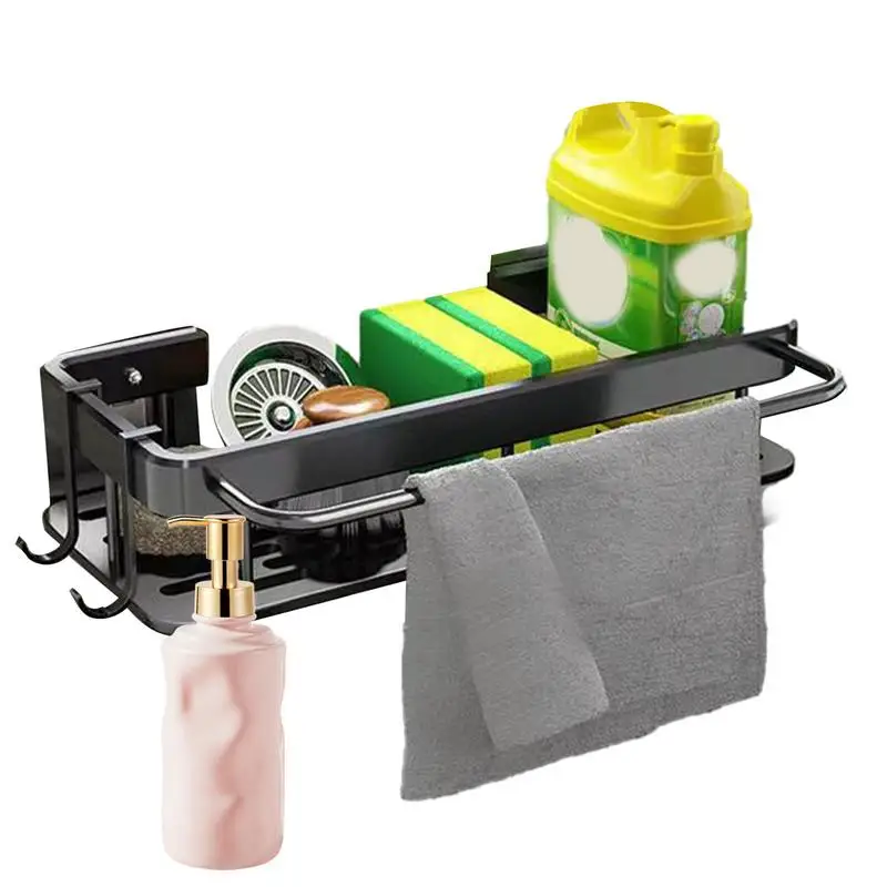 

Держатель губки для кухонной раковины, настенный стеллаж для слива посуды, кухонные аксессуары, сушилка для губки, салфеток