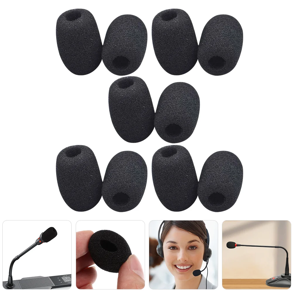 

10pcs Mic Covers Mic Windscreen Mini Size Lapel Headset Mic Windscreen Microphone Windscreens