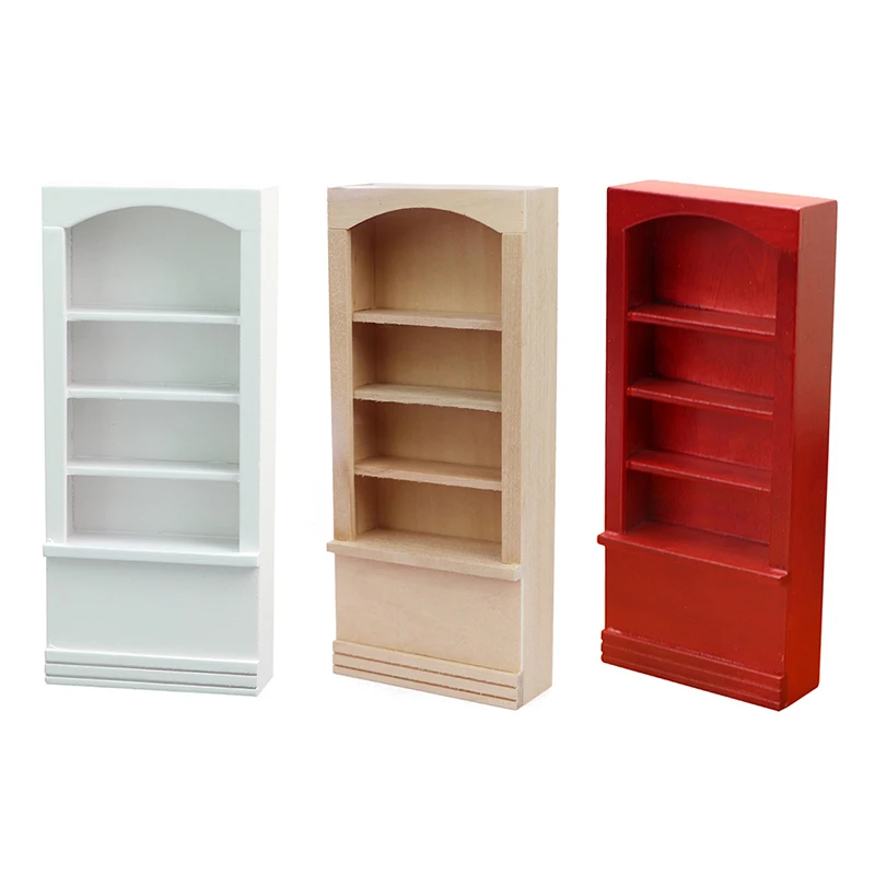 

1:12 Dollhouse Miniature Bookcase Bookshelf Display Cabinet Model Furniture Accessories For Doll House Decor Kids Toys