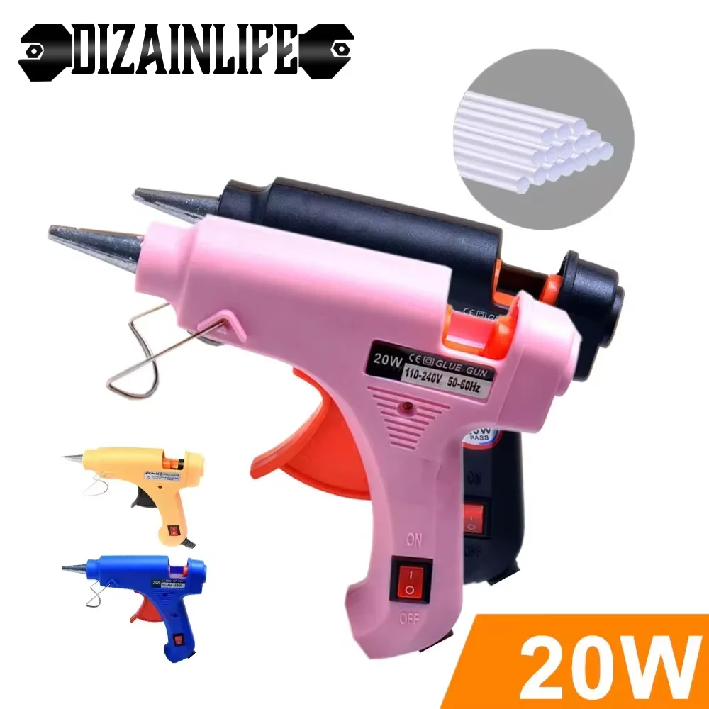 Hot melt glue gun 20W EU 7mm glue sticks DIY electric heat repair