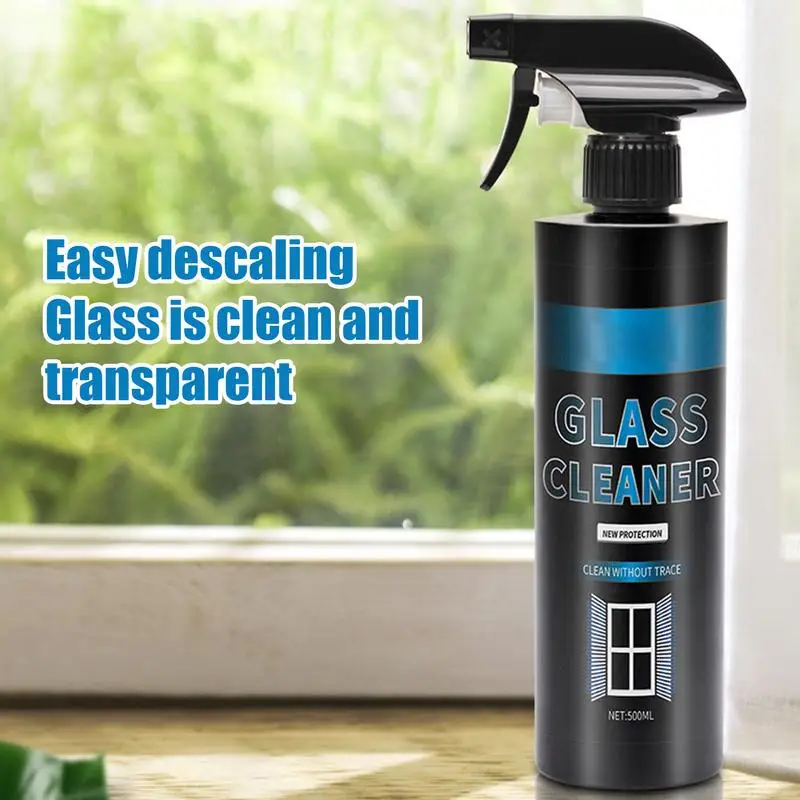 Window Cleaning Spray 500ml Multifunctional Car Wash Window Cleaner Household Glass Cleaning Agent For Bathroom Mirrors Counter