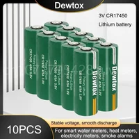10PCS 3V CR17450 4/5A lithium manganese column Battery water meter Heating meter Water meter RAM memory PLC Battery 1