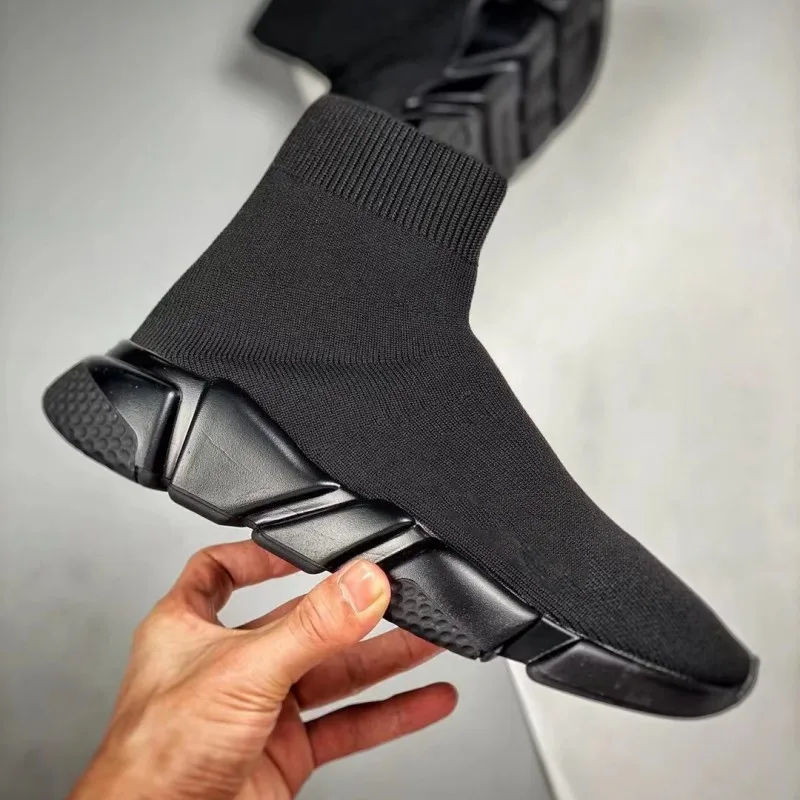 Speed Trainer Balenciaga Sin Cordones Black White Speed