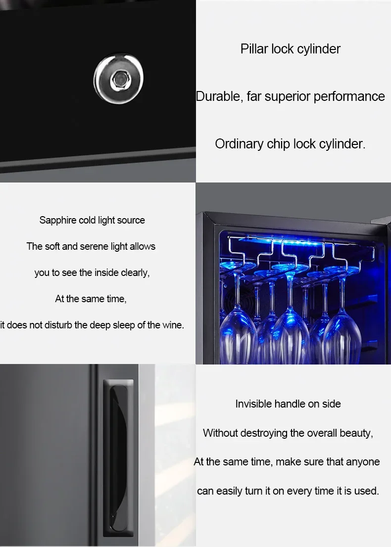 34 46bottle Wide Temperature Humidity Wine Cabinet Thermoelectric Grapes Red Wine Refrigerator Chiller