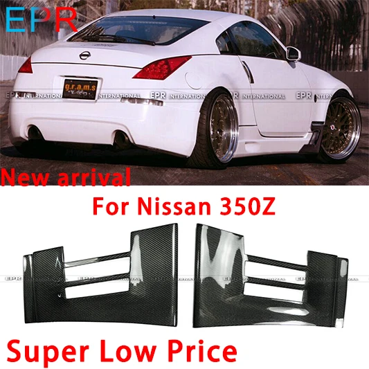 

For Nissan 350Z Z33 Fairlady Carbon Fiber Front Fender spats Add On Body Kit