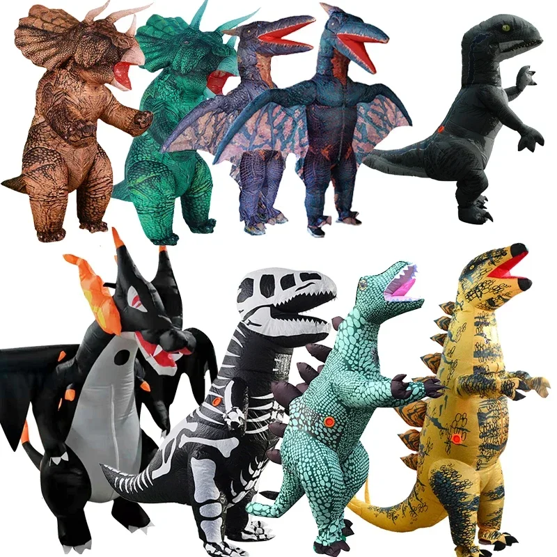 

Cosplay Inflatable Dinosaur Costume Adult Reality Stegosaurus Shape Full Body Suit Anime Great Halloween Costumes for Women Men