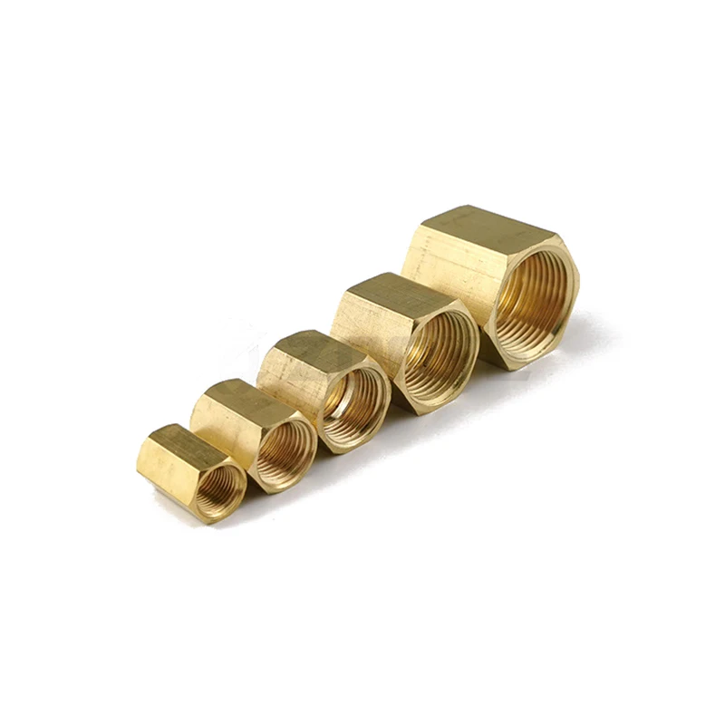 Water Gas Adapter Brass Fitting Pipe Connector Female To Female 1/8 1/4 3/8 1/2 Reducing Joint Air Coupling for Hose Connection
