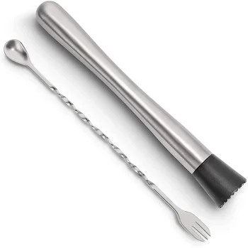 Cocktail Muddler Spoon Set 1