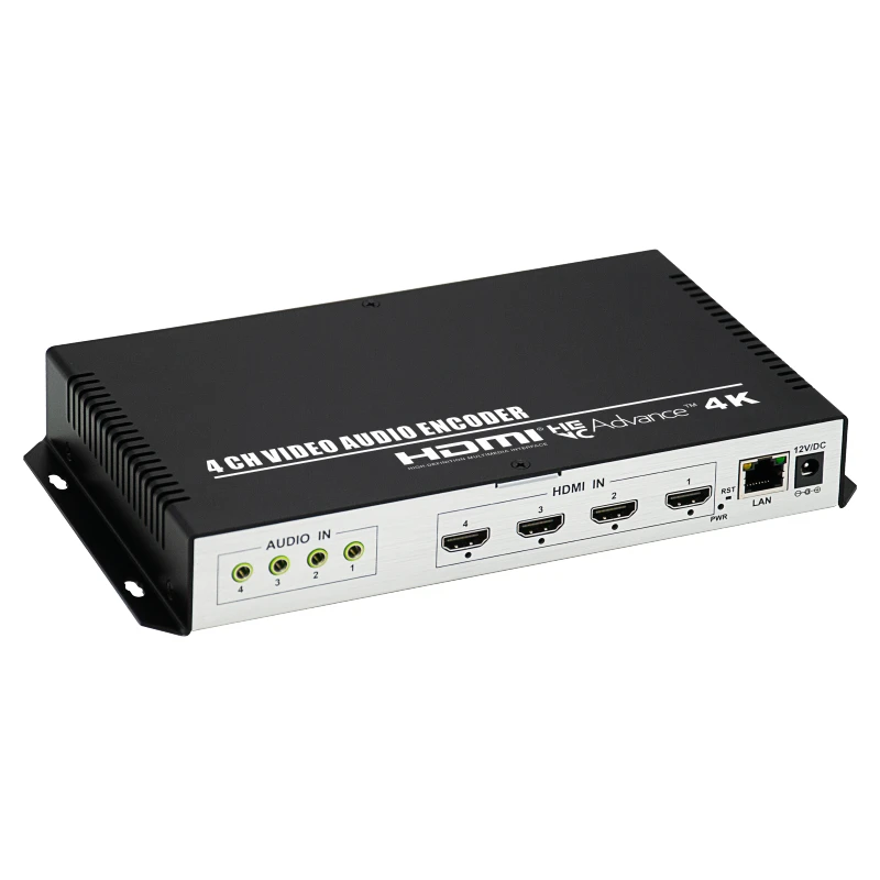 Encoder streaming HDMI a IP 4 canali 4K H.265 H.264 Encoder video HDMI IPTV con UDP HLS RTMP RTSP RTMPS SRT - immagine 2