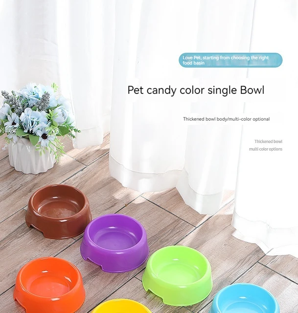 Pet Dog Cat Bow lRound Water Food Feeder Feeding Drinking Round Bowl for Dogs Cats Kitten Puppy Small Animal Pet Accessories 6