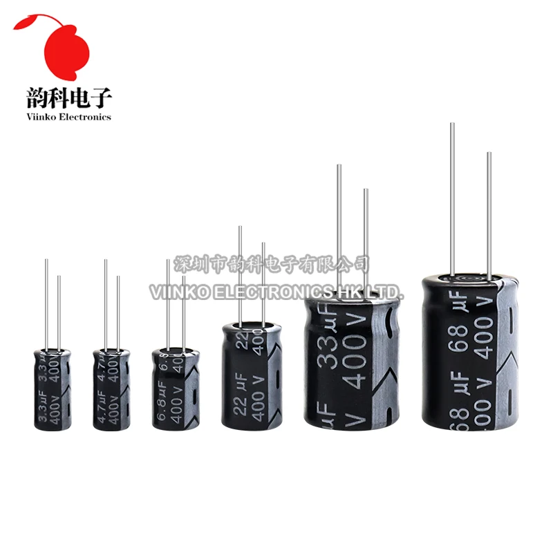 5pcs 400V Aluminum Electrolytic Capacitor 1UF-150UF