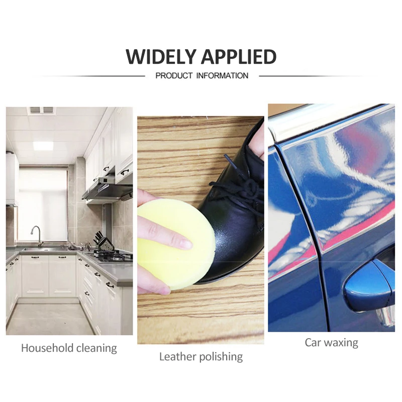 Shoes Shine Sponge Waxing Polishing Sponge Coat Brush Car Seat Cleaning Wipe Home Furniture Brush Kitchen Foaming Clean Gadget 4