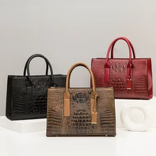 

DN Crocodile Pattern Handbags for Women Ladies Shoulder Bags New Top Handle Women's Crossbody Bags Classic Composite Purse 2022