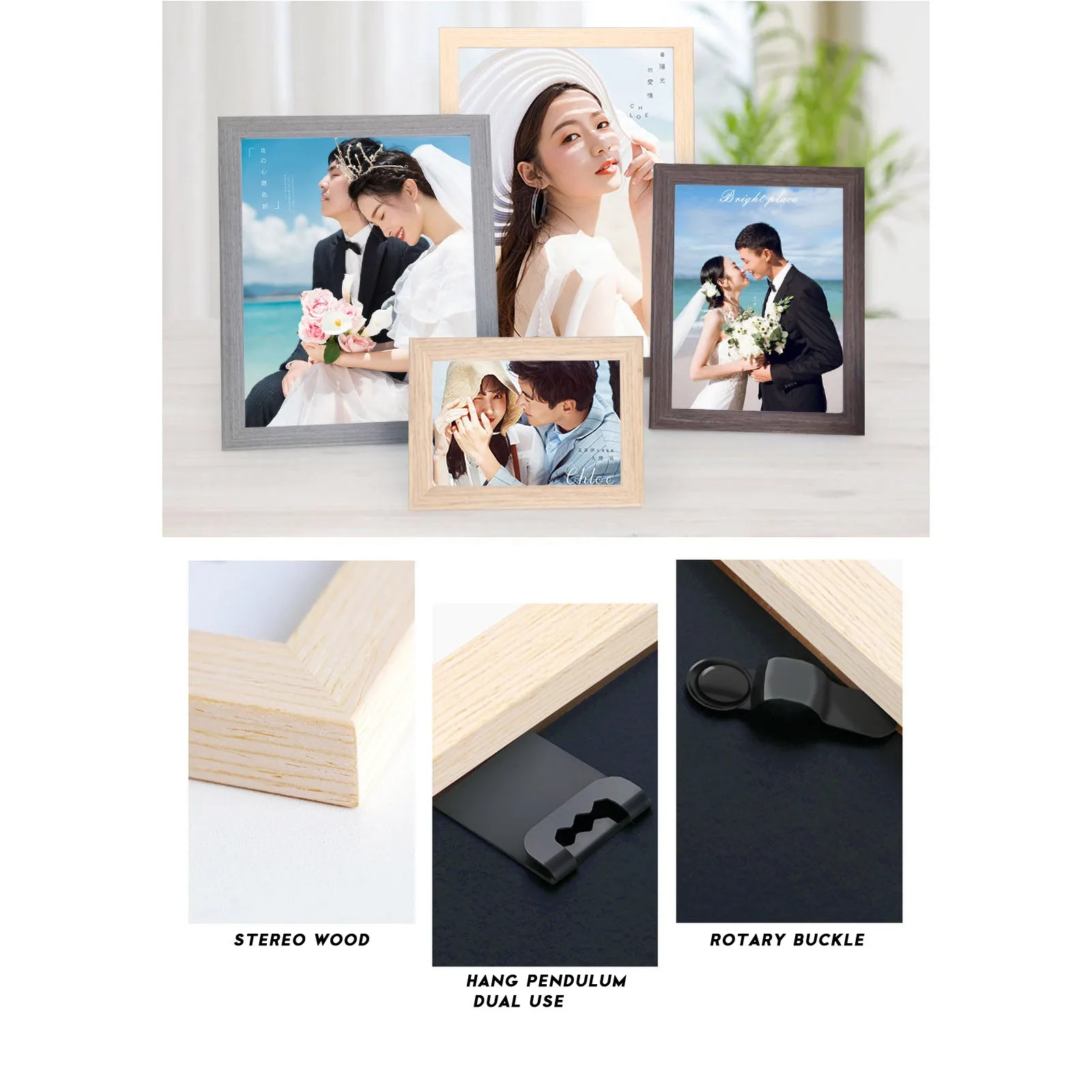 4X6 Wooden Classic Picture Frame P ine Wood Frame for 4X6 Inch Photo -  AliExpress