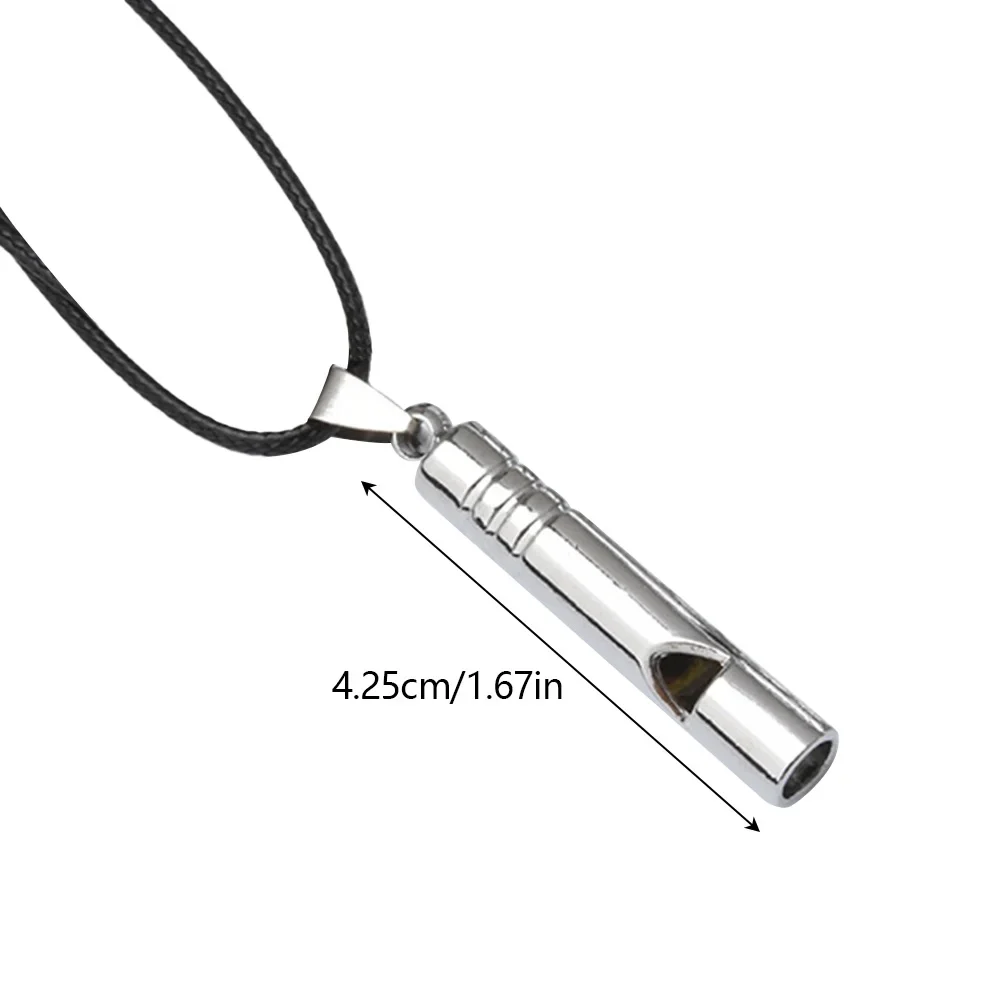 1Pc Outdoor Titanium Emergency Whistle Survival Safety MINI Whistle EDC Whistle Necklace Hiking Camping Trip Explore Survival