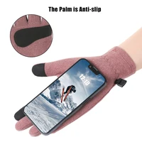Winter Warm Ski Glove Lining Soft Touch Screen Gloves Unisex Outdoor Cycling Running Gloves Lady Cold-proof Gloves 3