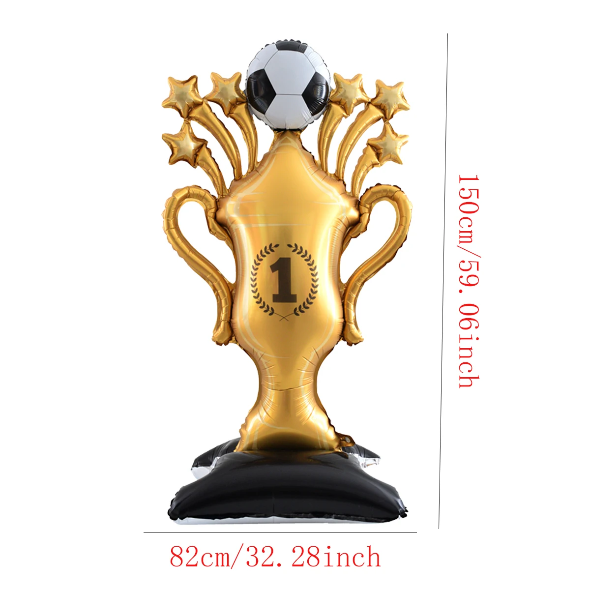 59inch Stand Pedestal Football Trophy Shape Foil Balloons Soccer Cup Balloon Birthday Football Theme Party Decorations - Image 4