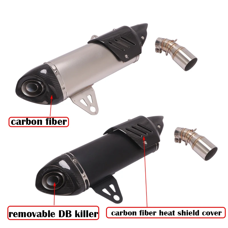 

For BMW C400X 2018-2021 C400GT 2019-2021 51mm Motorcycle Exhaust System Muffler Middle Connect Pipe Slip On Removable DB Killer