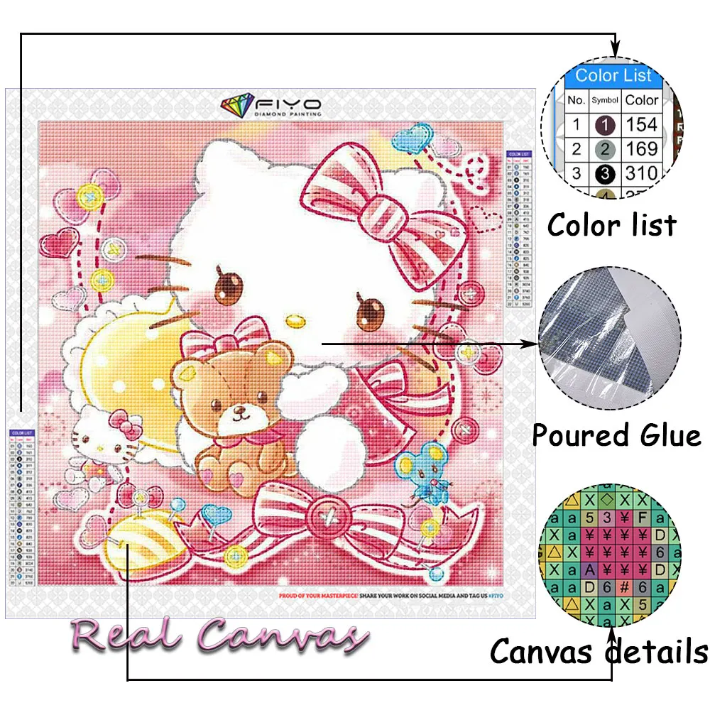 Diy 5d Hello Kitty Fantasy World AB Drills Diamond Mosaic Painting Cute  Cartoon Cat Kids Handwork Gift Cross Stitch Room Decor - AliExpress