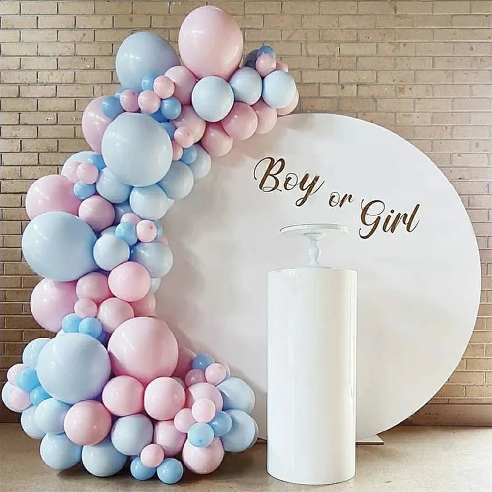 

110pcs Blue Pink Balloon Garland Boy or Girl Baby Shower Macaron Ballon Arch Kit for Gender Reveal Party Air Globos Decorations