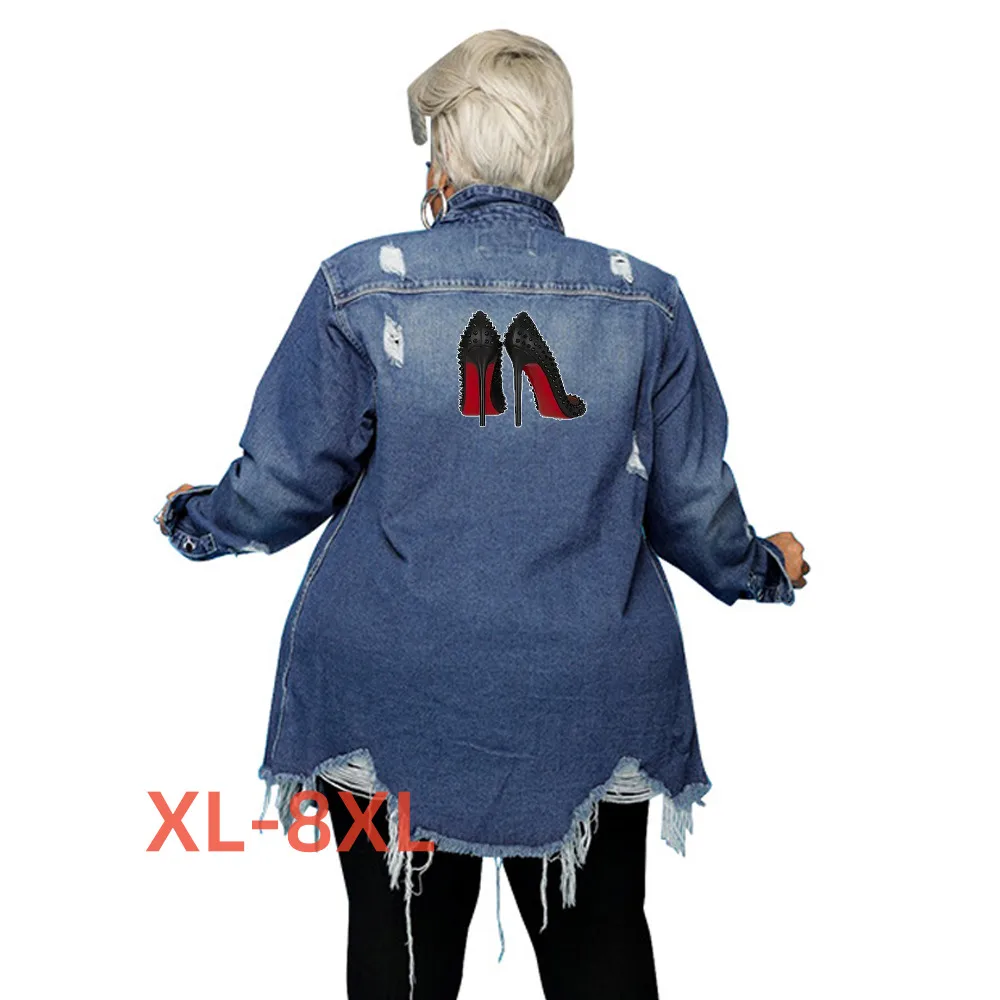 

Plus Size 4xl 5xl 6xl 7xl 8xl Jacket Winter for Women High Heel Print Kurtki Zimowe Damskie Abrigos Dama Winter Outwears