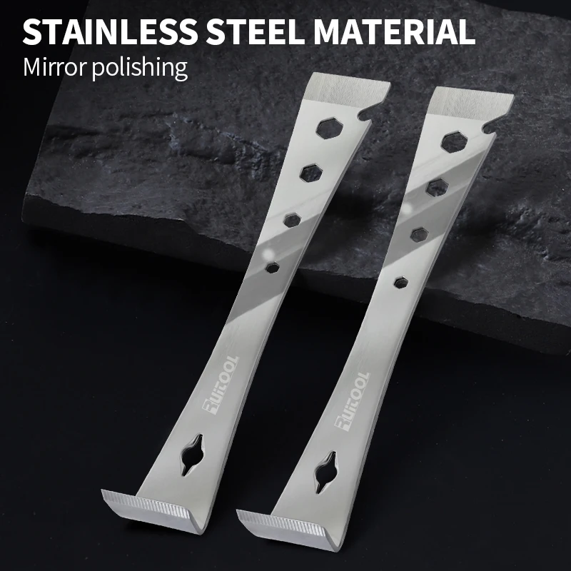 Pry Bar Stainless Steel Pry Bar Scraper Multi-Purpose Tool for Molding Baseboard Trim Beekeepers Hive