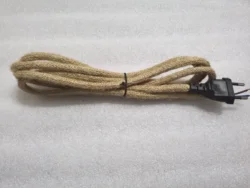 Vintage Hemp Cord Power Cable with ON/OFF Switch for Pendant Lighting Decor (EU Plug) (B)