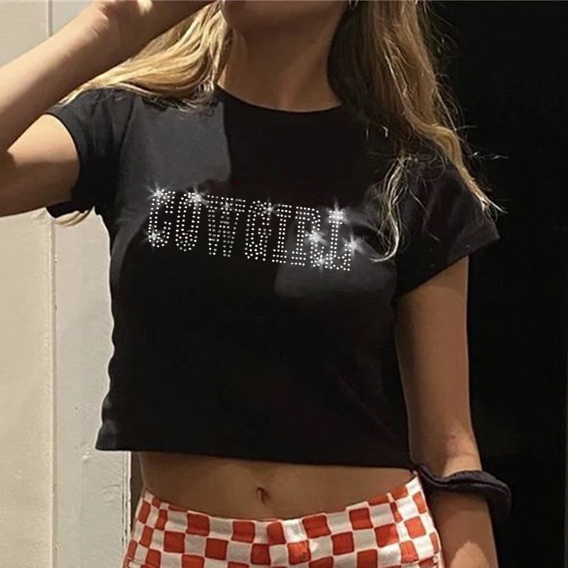Aesthetic Summer Baby Tee Streetwear Gothic Harajuku Loded Diper Letter  Graphic Emo T-shirt Vintage Crop Top Women Y2k Clothes - T-shirts -  AliExpress