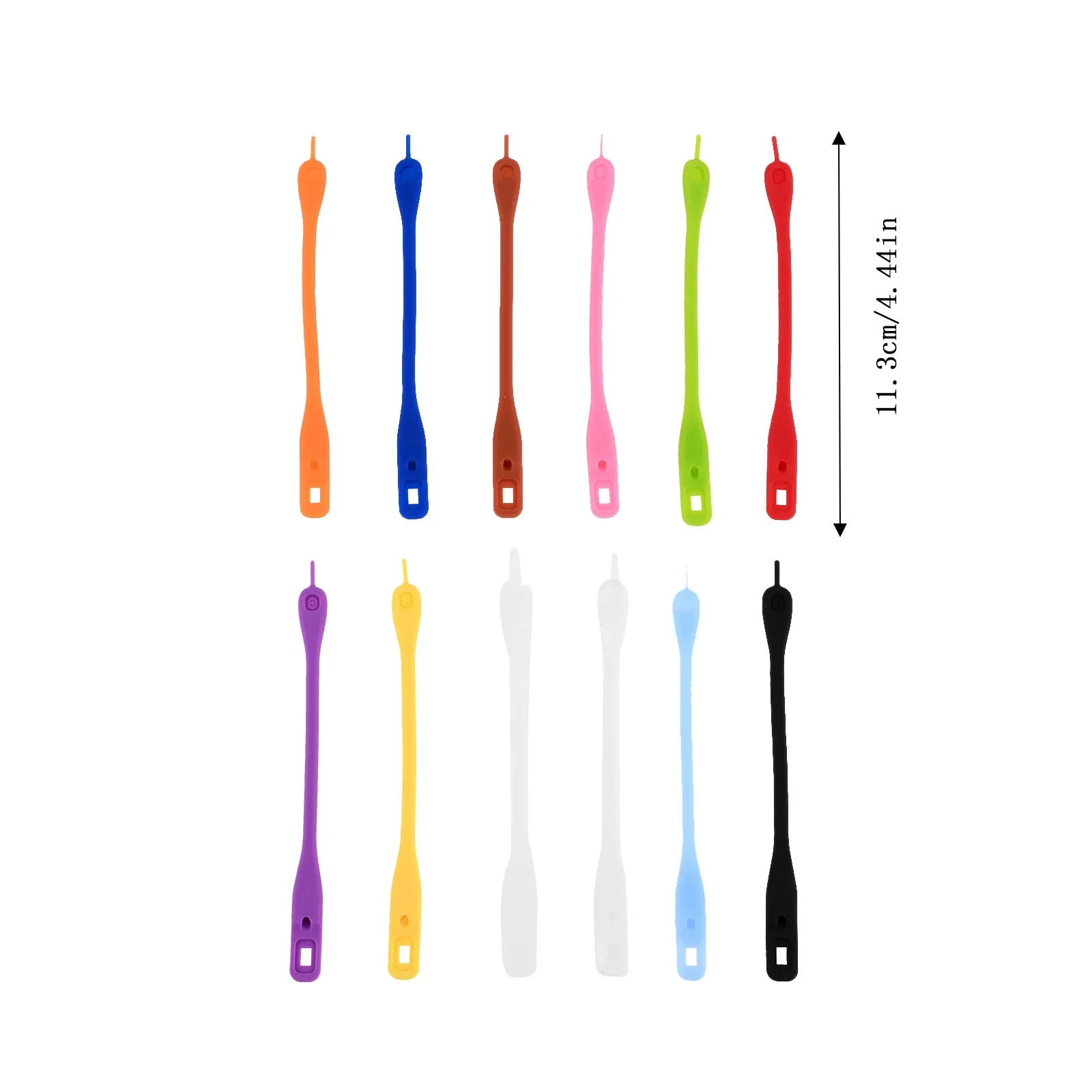 12Pcs/Set Wine Glass Charms Markers Food Grade Silicone 11.3cm/4.44in Colorful Wine Makers Identify Liquor Glass For Party