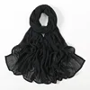 Nouveau Hijabs musulmans pour femmes écharpe mince châles unis Femme Musulman doux Viscose rayonne foulard islamique Turban bandeau 190x85 cm