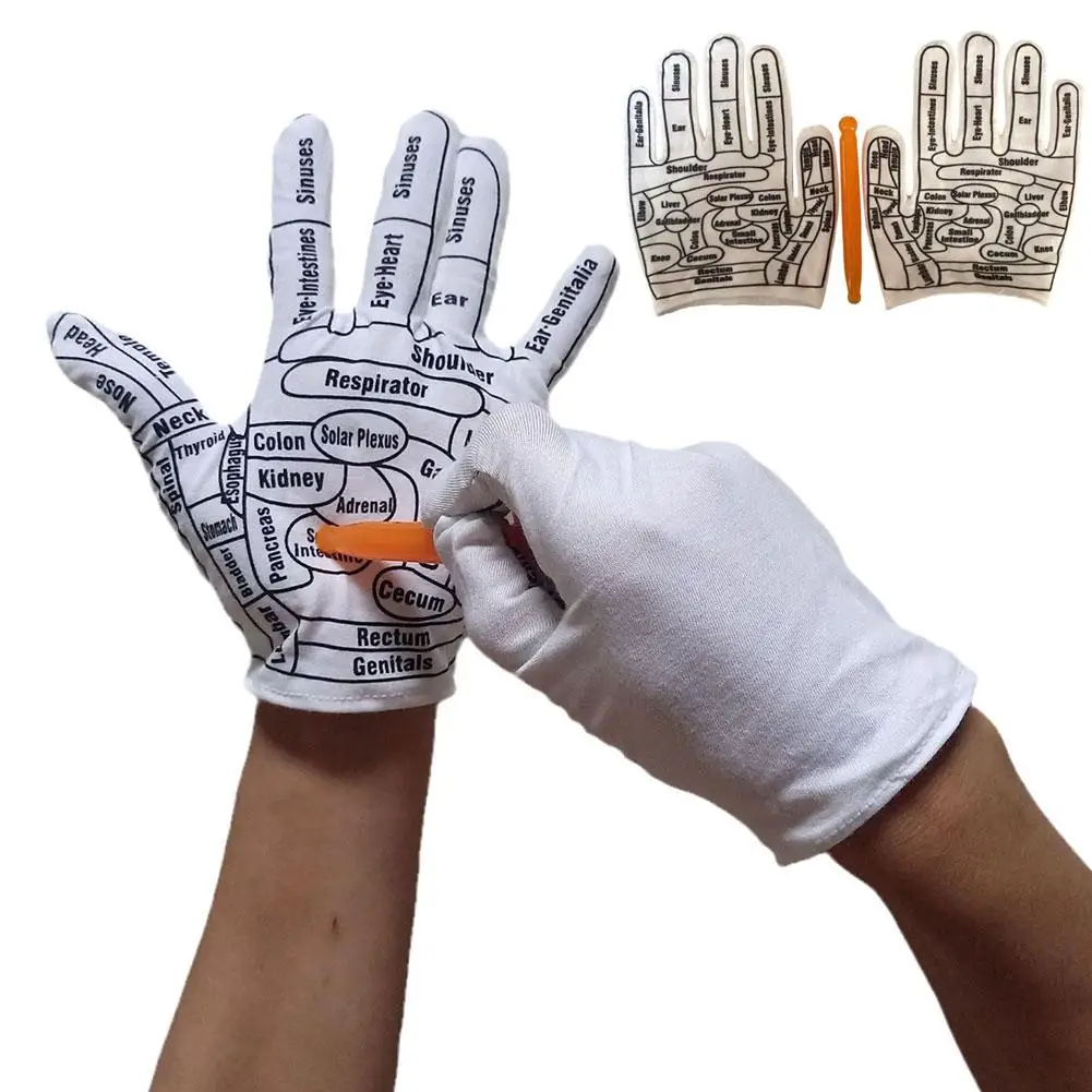 

Acupoints Massage Socks Five Fingers Reflexology Acupoint Gloves Accurate Hands Foot Massage Stick Tools For Household Spa Y5u7