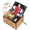Wooden Music Box Hand Cranked Mini Music Box Painted Inuyasha Music Box Boutique Gift Music Box Birthday Gift 3