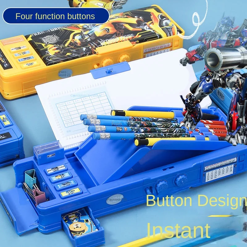 Transformers Stationery Box Multi functional Cute Multi layered Pencil Box Primary Secondary School Students Gift Children\'s Bag