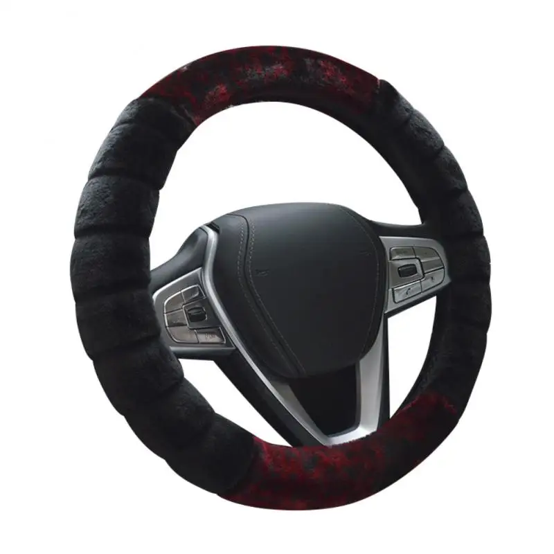 

Зимний супермягкий плюшевый штатив, универсальный, теплый Автомобильный руль из искусственного меха на руле 37/38 см
