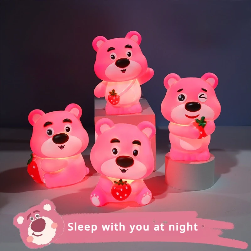 

Disney История игрушек Lotso, многофункциональная лампа, ночник, детская спальня, прикроватная атмосфера, семейный подарок на выпускной