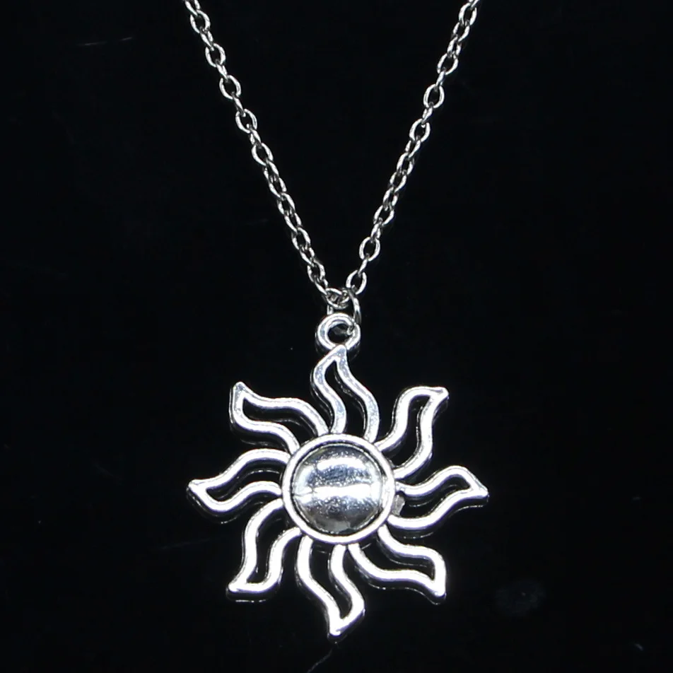 

20 шт. Новое модное ожерелье 34x30 мм Подвески от солнца Sunburst Короткие Длинные женские и мужские Подарочные ювелирные изделия Чокер