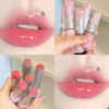 Floral Mirror Glass Solid Lip Gloss Water Light Round Tube Lipstick Clear Oil Jelly Lip Glaze Natural Nude Moisturizing Lip Tint 2