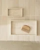 Wabi-Sabi Style Yellow Travertine Tray, Rectangular Beige Marble Stone Tray, Bathroom Ornament, Wholesale, 30x20x3cm 1
