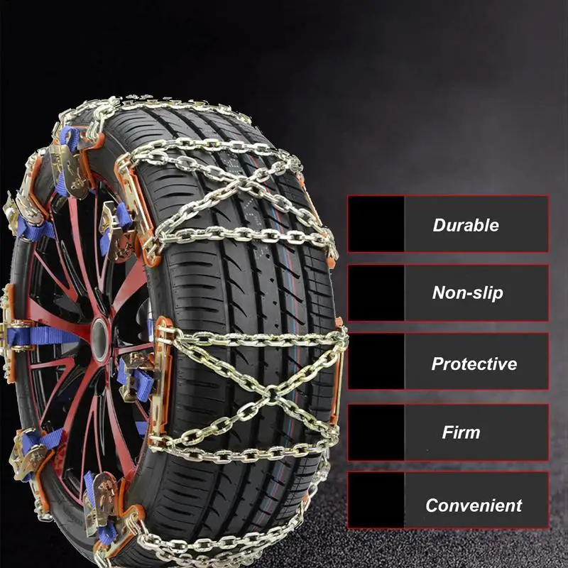 Car Tire Anti-Skid Chains Winter Automobile Snow Chains Universal Tire Anti-skid Snow Mud Sand Wheel for Car Truck