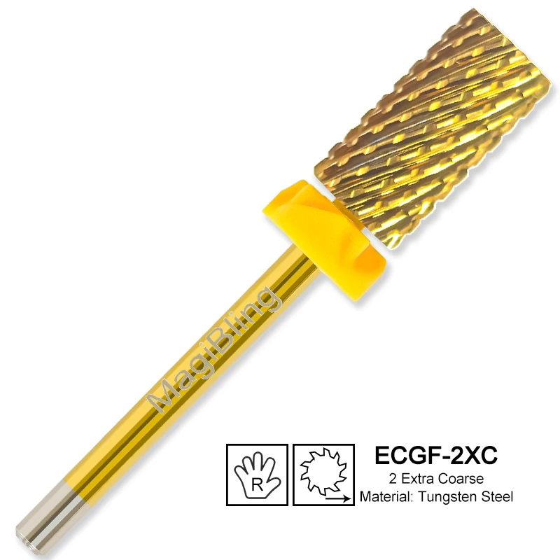 Golden Tungsten Carbide Nail Drill Bit for Manicure and Pedicure Accessories