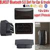 ELM327 for Car and Truck 12v&24v Bluetooth 5.0 elm 327 OBD2 cable Auto Scanner work on Vehicles Code Reader Car Diagnostics Tool 1