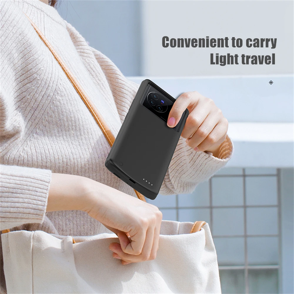 Portable Charger Case For VIVO X80 Pro Battery Cases 6800mAh External Battery Power Bank Charging Cover For VIVO X80 Power Case