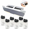 Plastic Seasoning Bottle Storage Rack Kitchen Seasoning Bottle Punch-free Adjustable Multi-functional Seasoning Jar Set 2